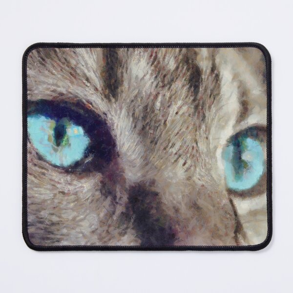 Item preview, Close Up Cat Portrait With Blue Eyes Digital Painting designed and sold by NeavesPhoto.