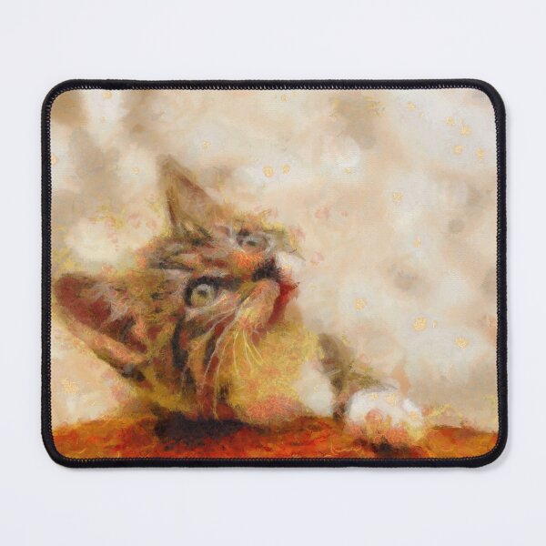 Item preview, Cute Kitten Looking Up Portrait Digital Painting designed and sold by NeavesPhoto.