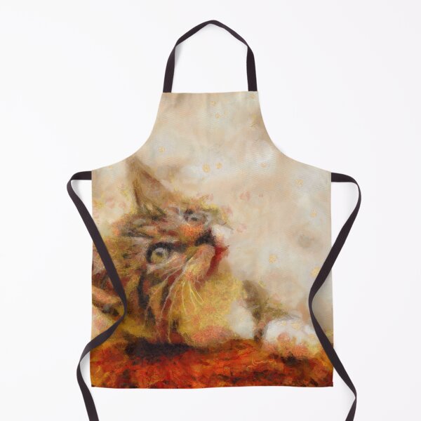 Item preview, Cute Kitten Looking Up Portrait Digital Painting designed and sold by NeavesPhoto.
