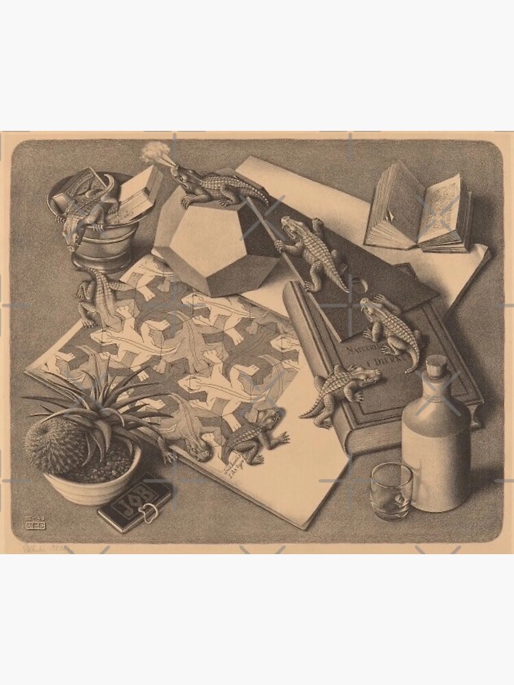 Discover Reptiles by Maurits Cornelis Escher Premium Matte Vertical Poster