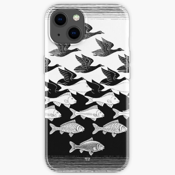 Sky and Water by Maurits Cornelis Escher iPhone Soft Case