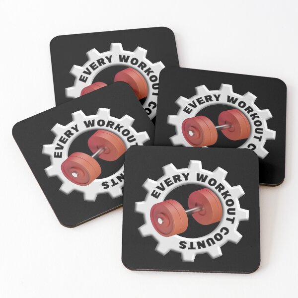 Item preview, Every Workout Counts - Red Dumbbells designed and sold by Happy Puppy Print On Demand.