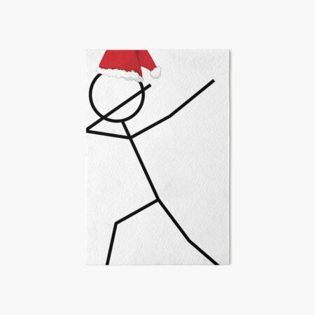 dabbing Santa stick man  Art Board Print for Sale by LukeWoodsDesign