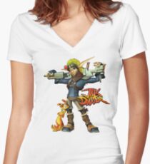 Jak and Daxter Women's Fitted V-Neck T-Shirt
