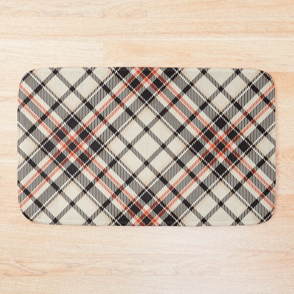 Item preview, Black & White with red stripes tartan plaid print designed and sold by RSDigitalPrintDesign.