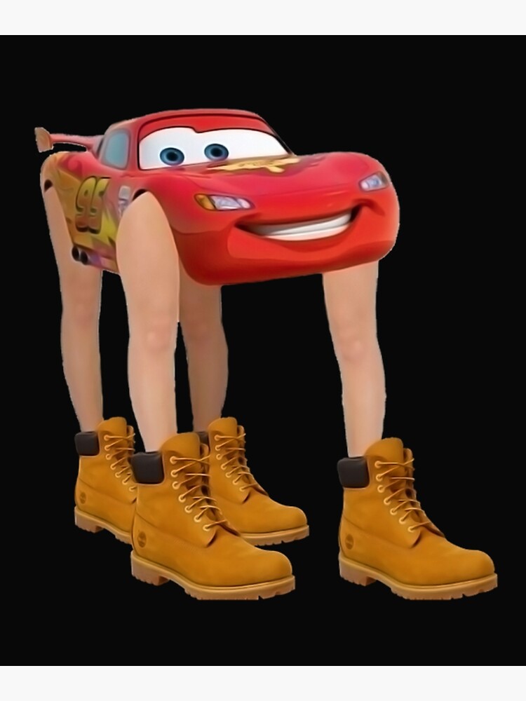 "Lightning McQueen With Legs" Poster by KotenStudio Redbubble