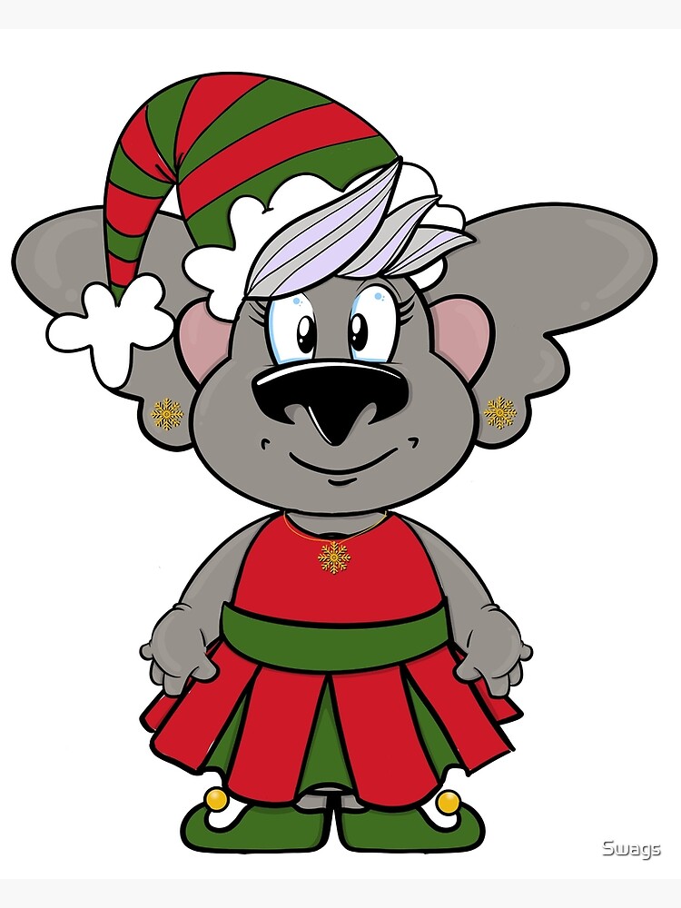 Kel Koala Christmas Elf Poster For Sale By Swags Redbubble 9431