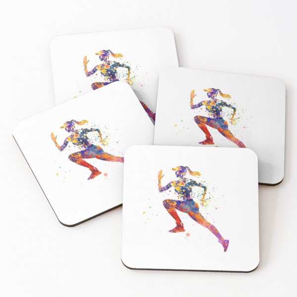 Item preview, Female runner in watercolor designed and sold by paulrommer.