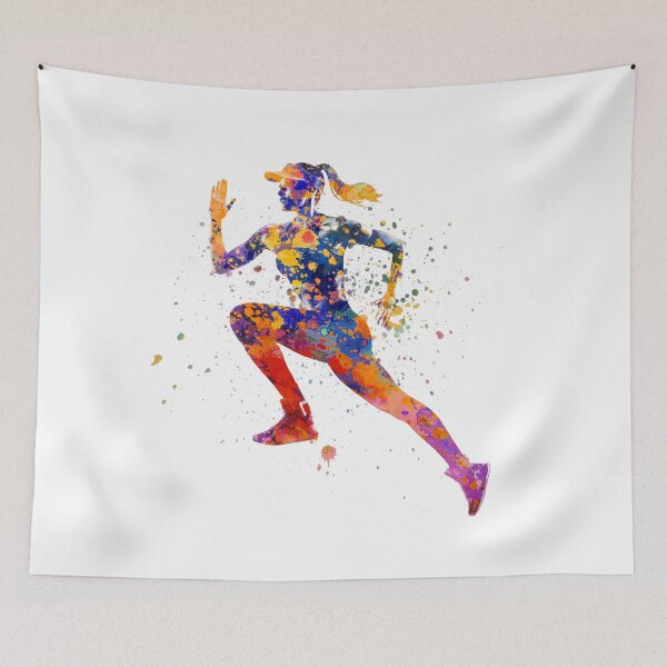 Item preview, Female runner in watercolor designed and sold by paulrommer.