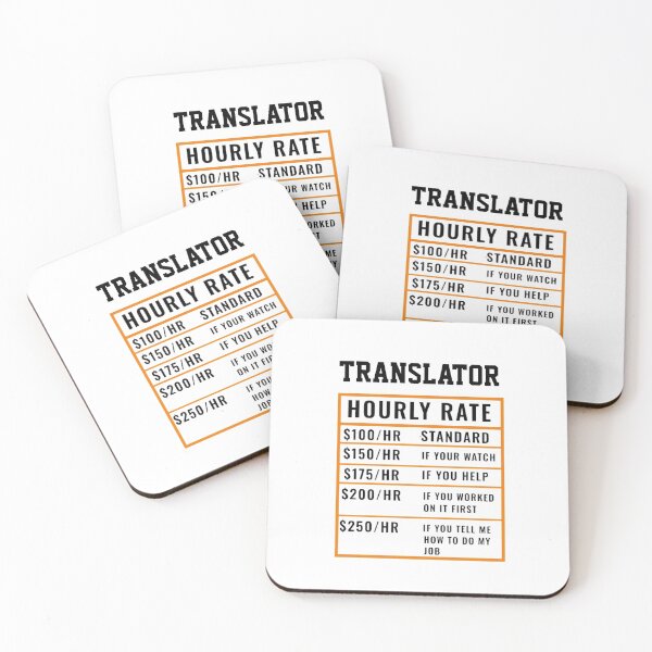 Item preview, Translator Hourly Rate designed and sold by Yay Design.