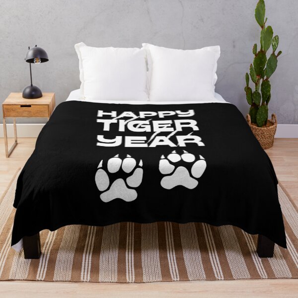 Item preview, Happy Tiger Year White Tiger Stripes designed and sold by trendingatees.