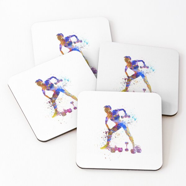 Item preview, Fitness exercise in watercolor designed and sold by paulrommer.