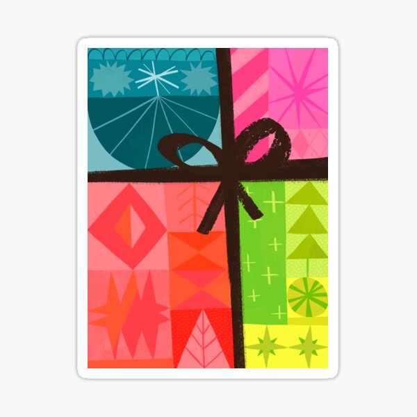 Retro gift (color variation) Sticker