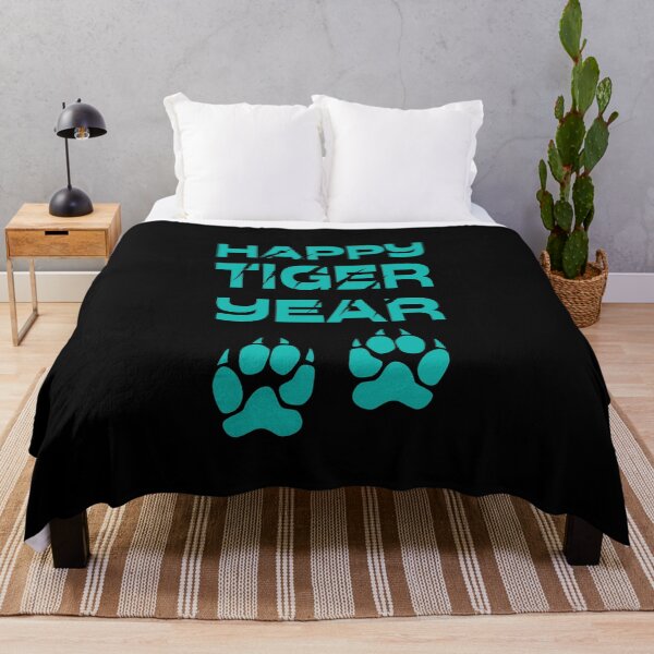 Item preview, Happy Tiger Year Blue Tiger Scratches designed and sold by trendingatees.