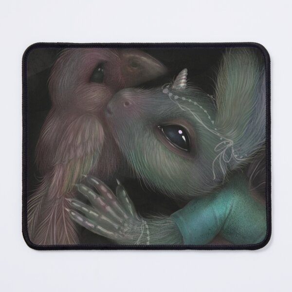 Item preview, Unicorn kissing a parrot designed and sold by snailmakesart.
