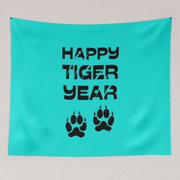 Item preview, Happy Tiger Year Black Tiger Stripes designed and sold by trendingatees.