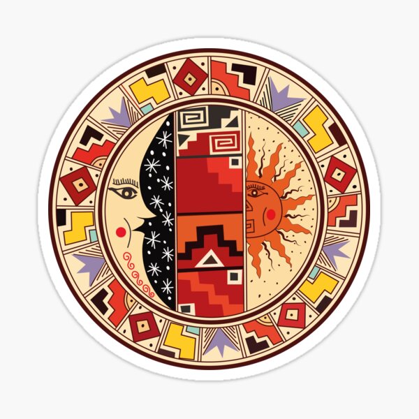 Inca painting Sticker