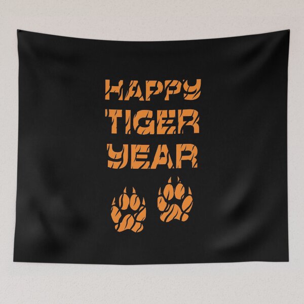 Item preview,  Happy Tiger Year Golden Tiger Stripes designed and sold by trendingatees.