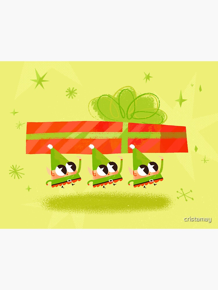 Thumbnail 3 of 3, Sticker, Carrying the gift designed and sold by cristamay.