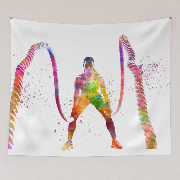 Item preview, Fitness exercise in watercolor designed and sold by paulrommer.