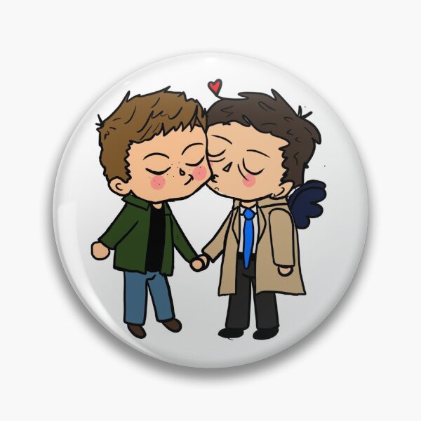 Item preview, Chibi Destiel Kiss designed and sold by M-O-E-M.