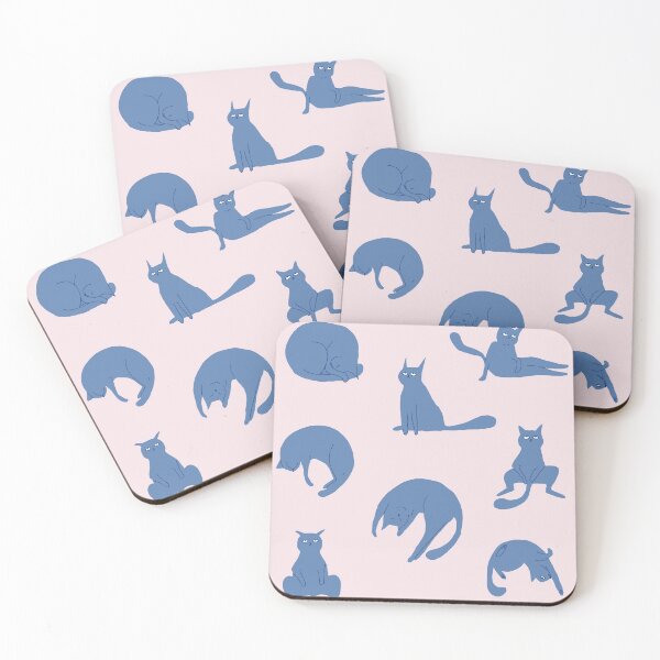 Item preview, Cat poses in blue palette designed and sold by Aidi Riera.