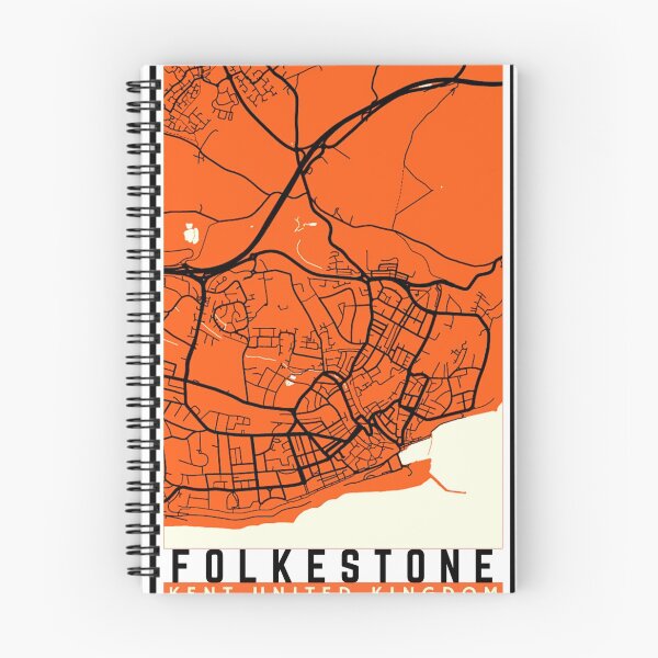 Item preview, Folkestone City Map, UK City designed and sold by Ermland-LabeL.