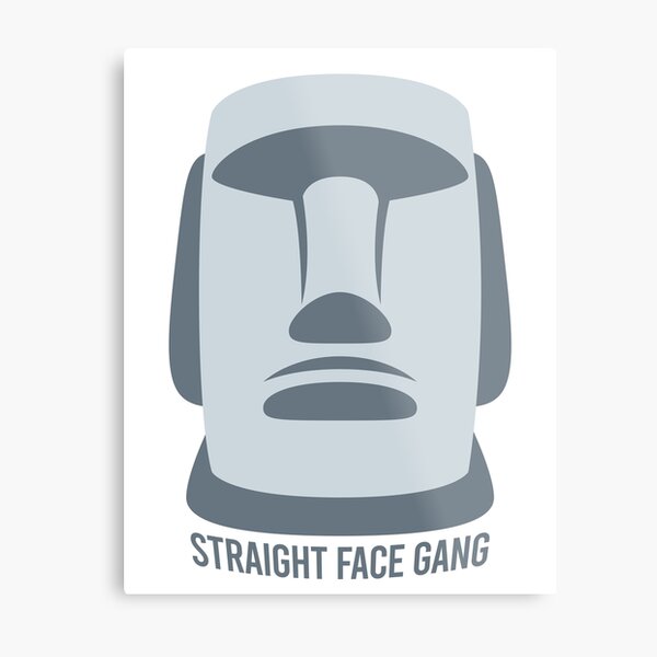 Moai Emoji Metal Print for Sale by tutorvein