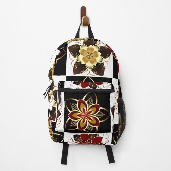 Item preview, Red And Gold Christmas Flower Pattern designed and sold by Wheeler-Styl3.
