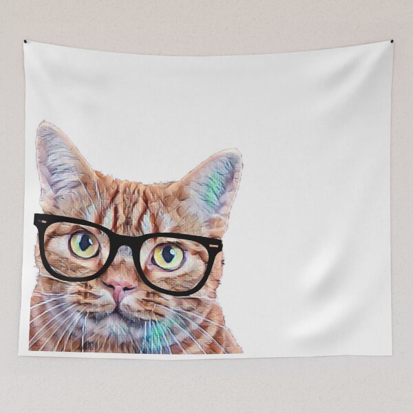 Item preview, Cat with glasses designed and sold by WolfberryStore.
