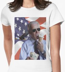 Joe Biden Loves America & Ice Cream Women's Fitted T-Shirt
