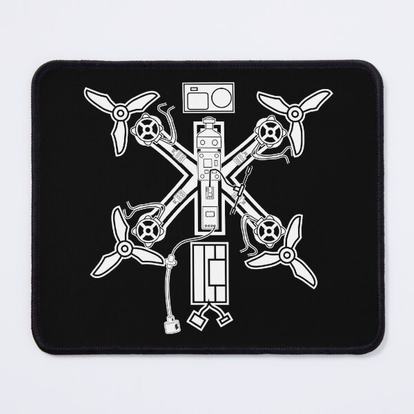 Item preview, Drone Sketch Design 'Built Not Bought' - Cool Gift For Quadcopter Lovers And FPV Enthusiasts designed and sold by funpix-shop.