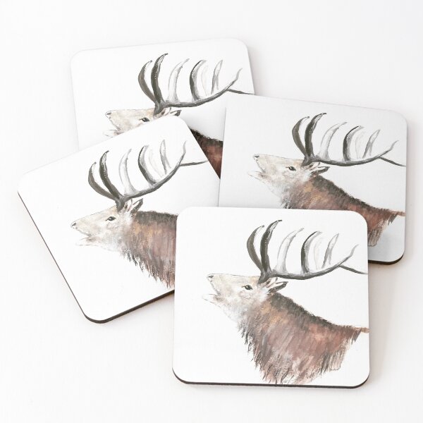 Item preview, Stag deer animal watercolor  designed and sold by Monika Howarth.