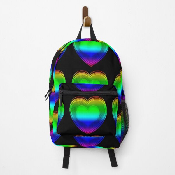 Item preview, Rainbow Hearts With Black Background designed and sold by NeavesPhoto.