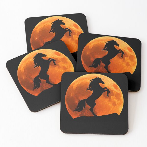 Item preview, horse animal Silhouette in moon gift designed and sold by alaechamlal.
