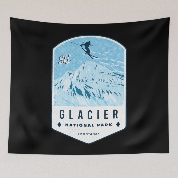 Item preview, Ski Glacier National Park Montana designed and sold by JordanHolmes.