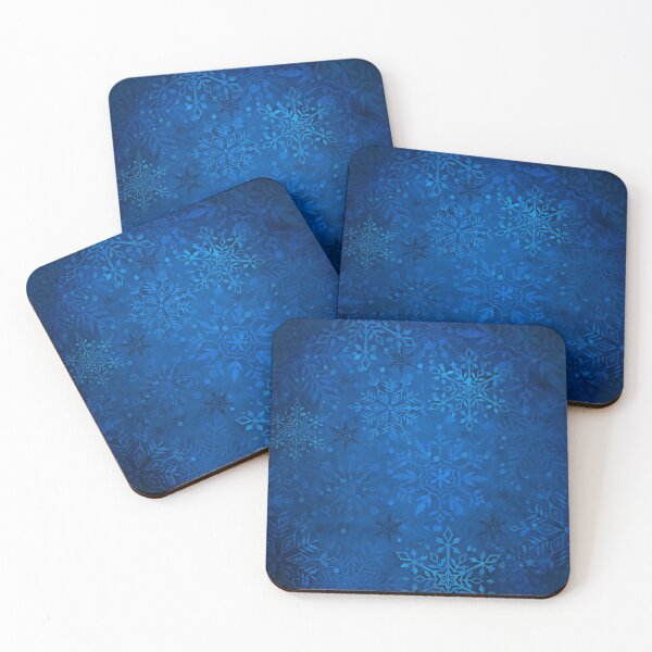 Item preview, Blue Snowflake Splash Pattern designed and sold by DoggoTankDesign.
