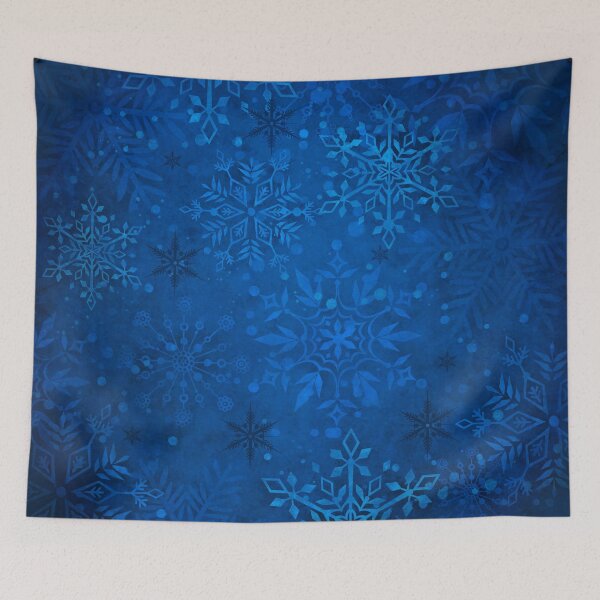 Item preview, Blue Snowflake Splash Pattern designed and sold by DoggoTankDesign.
