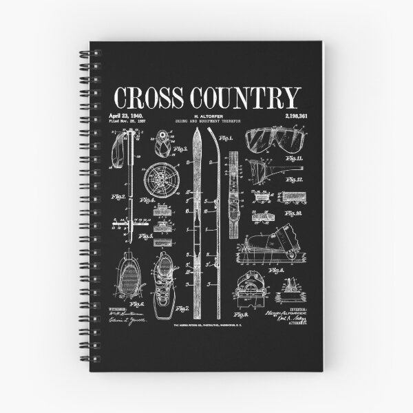 Item preview, Cross Country Nordic Skiing Ski Vintage Patent Skier Print designed and sold by GrandeDuc.