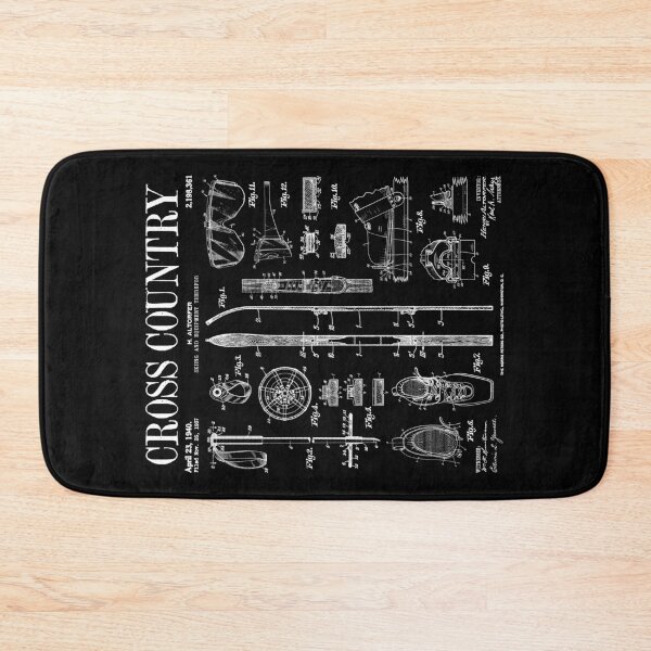Item preview, Cross Country Nordic Skiing Ski Vintage Patent Skier Print designed and sold by GrandeDuc.