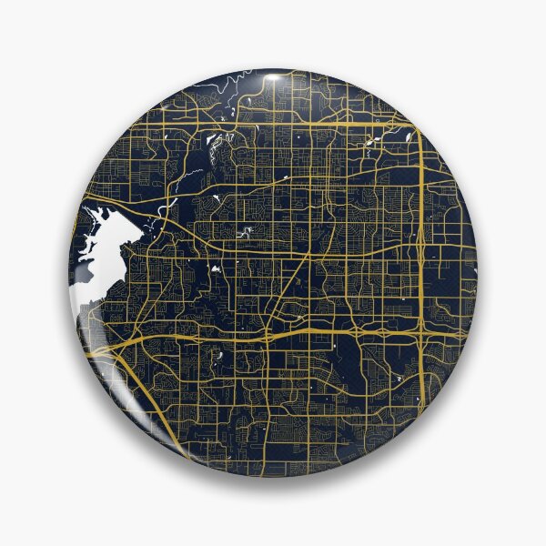 Item preview, Arlington City Map of Texas, USA - Gold Art Deco designed and sold by deMAP.