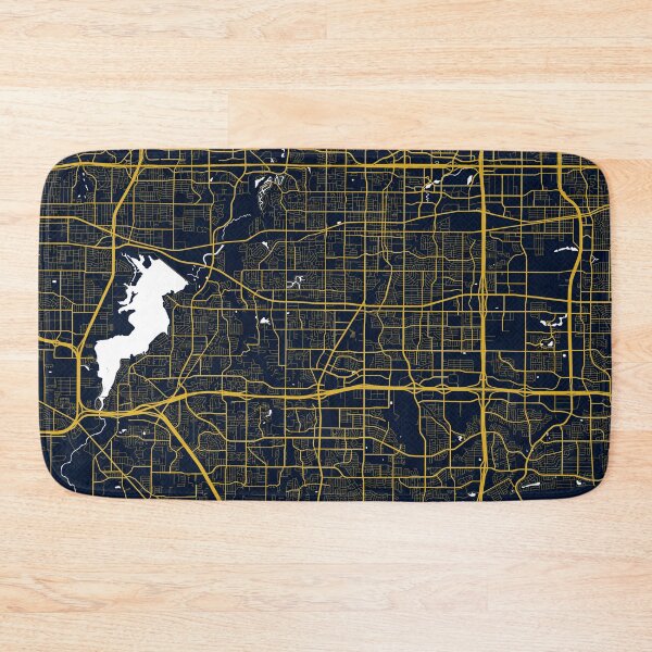 Item preview, Arlington City Map of Texas, USA - Gold Art Deco designed and sold by deMAP.