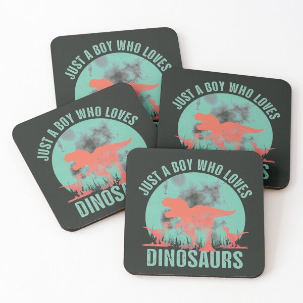 Item preview, JUST A BOY WHO LOVES DINOSAURS Vintage Letterpress Classic Funny Retro Sunset Distressed Phrase designed and sold by zenturtlemerch.