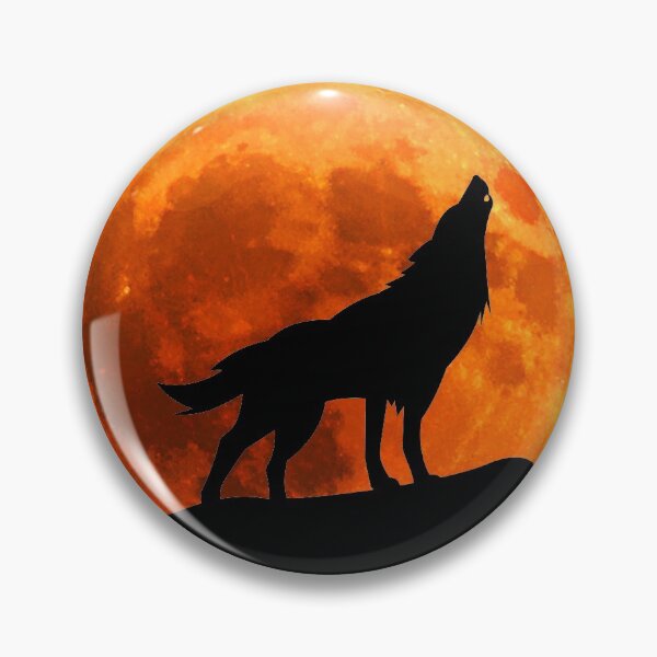 Item preview, wolf animal Silhouette in moon gifts designed and sold by alaechamlal.
