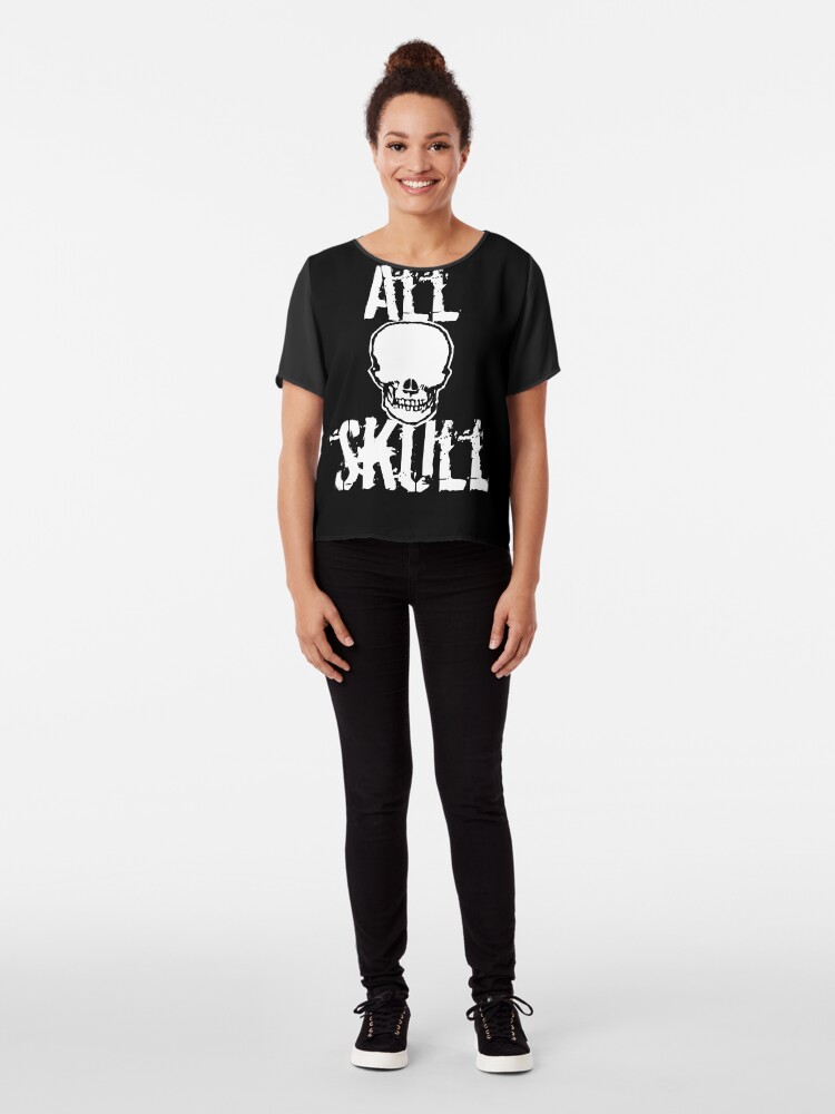 Alternate view of All Skull - The Dark Side Chiffon Top