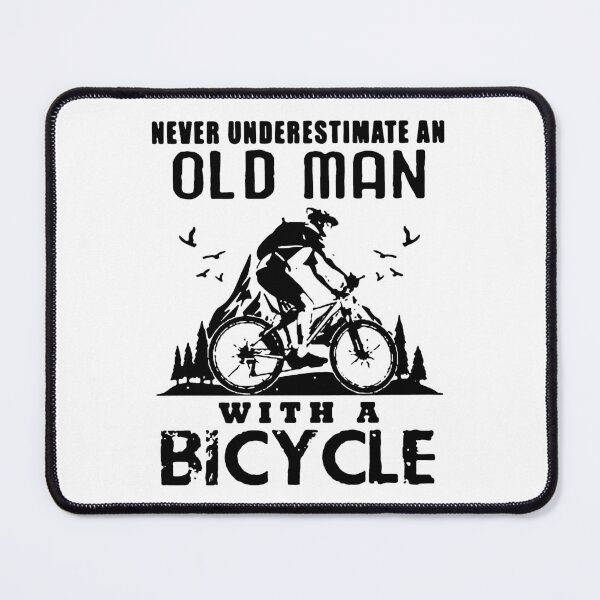 Item preview, Old man with a bicycle Essential Gifts ,Gift Mom,Gift dad,Gift friend Funny Art Design Happy Apparel Essential Inspiration Joy Mood designed and sold by DesignByHeartUK.