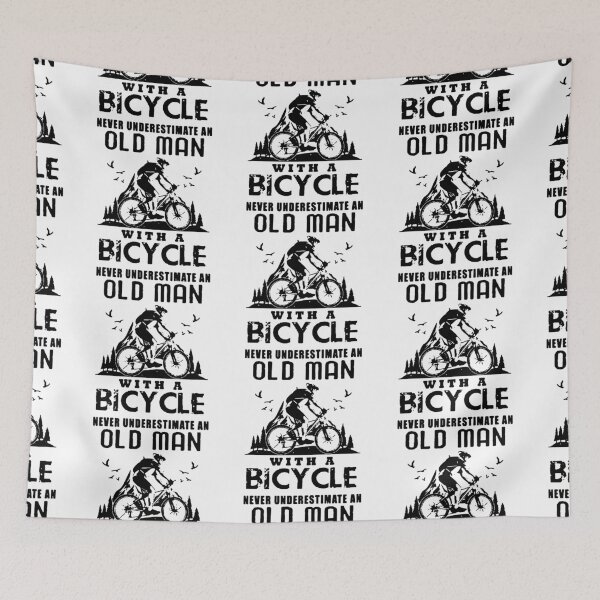 Item preview, Old man with a bicycle Essential Gifts ,Gift Mom,Gift dad,Gift friend Funny Art Design Happy Apparel Essential Inspiration Joy Mood designed and sold by DesignByHeartUK.