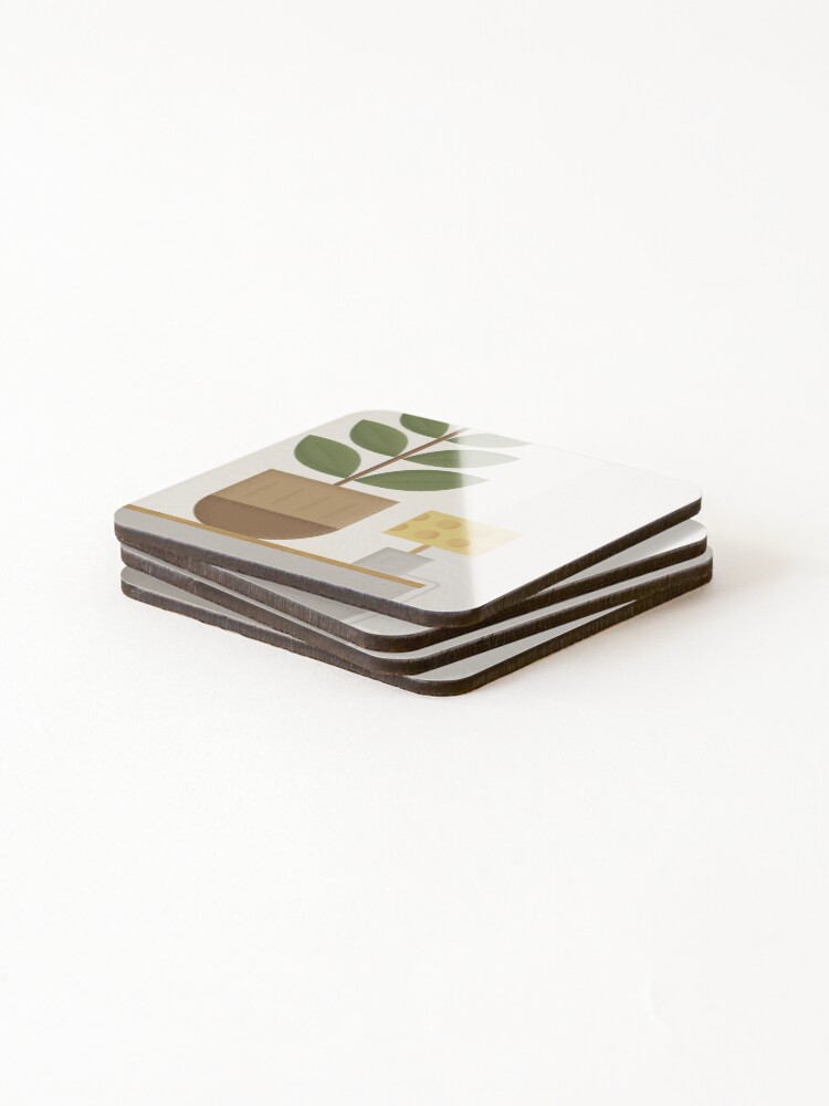 Thumbnail 4 of 5, Coasters (Set of 4), Geometric Interiors designed and sold by RanRanDesigns.