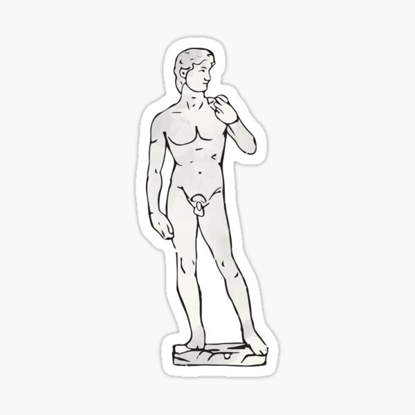Artikel-Vorschau von David Skulptur Aufkleber, designt und verkauft von aterkaderk.