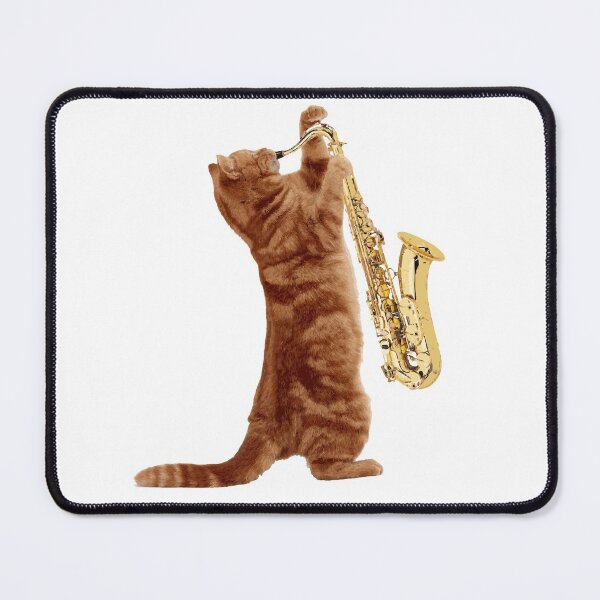 Artikelvorschau, Saxophon-Katze - Meowsicians entworfen und verkauft von StrawberryMo.